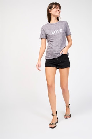 T-shirt - Mauve chiné