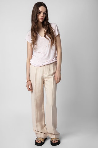 T-shirt en lin - Rose