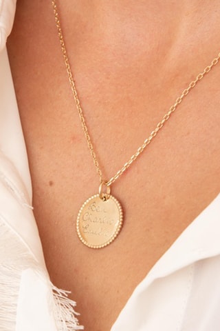 Collier personnalisable Disque - Argent ou plaqué or jaune ou plaqué or rose