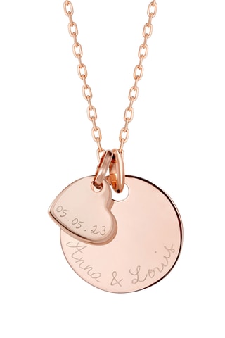 Collier personnalisable Amour - Argent ou plaqué or jaune ou plaqué or rose