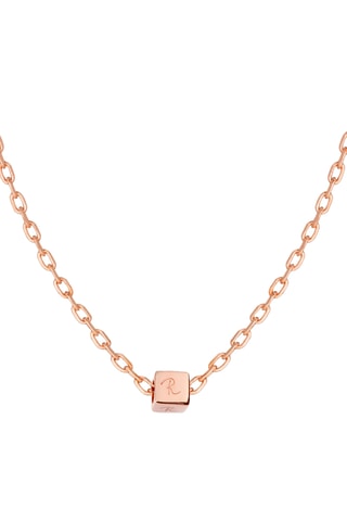 Collier personnalisable Cube - Argent ou plaqué or jaune ou plaqué or rose