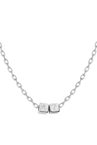 Collier personnalisable Cube - Argent ou plaqué or jaune ou plaqué or rose
