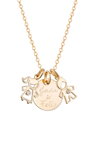 Collier personnalisable Maman Cristal Garçon - Argent ou plaqué or jaune ou plaqué or rose