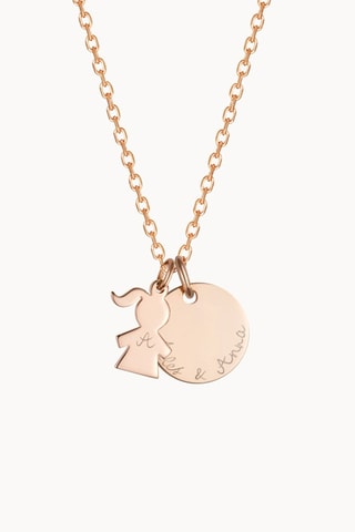 Collier personnalisable Maman Fille - Argent ou plaqué or jaune ou plaqué or rose