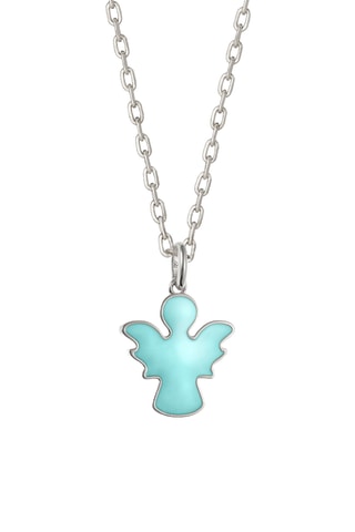 Collier personnalisable Ange turquoise - Argent ou plaqué or jaune