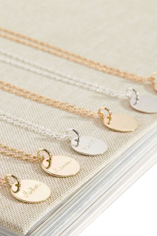 Collier personnalisable Médaille - Argent ou plaqué or jaune ou plaqué or rose