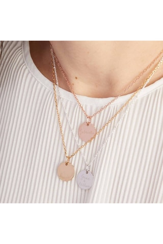 Collier personnalisable Médaille - Argent ou plaqué or jaune ou plaqué or rose