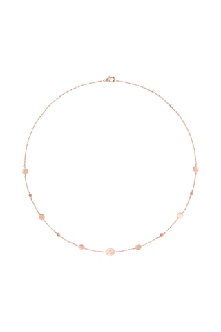 Collier personnalisable Pastille Initiale - Argent ou plaqué or jaune ou plaqué or rose