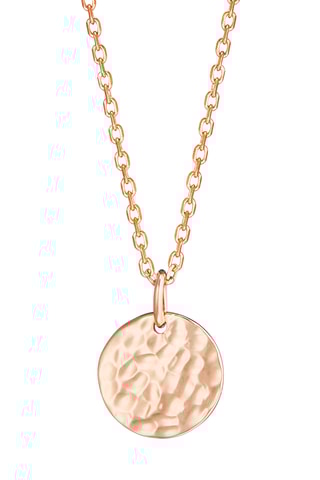 Collier personnalisable Petit Disque Martelé - Argent ou plaqué or jaune ou plaqué or rose