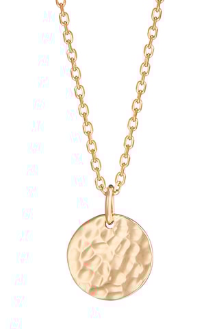 Collier personnalisable Petit Disque Martelé - Argent ou plaqué or jaune ou plaqué or rose