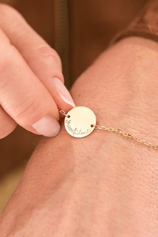 Bracelet personnalisable Pastille - Argent ou plaqué or jaune ou plaqué or rose