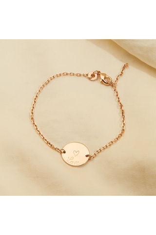 Bracelet personnalisable Pastille - Argent ou plaqué or jaune ou plaqué or rose