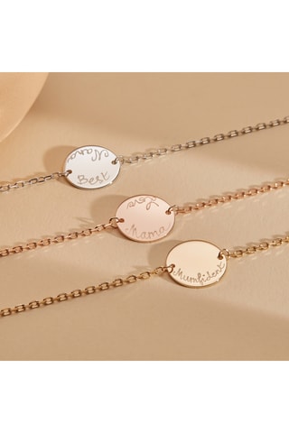 Bracelet personnalisable Pastille - Argent ou plaqué or jaune ou plaqué or rose