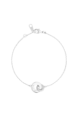 Bracelet personnalisable Mini Anneaux Entrelacés - Argent ou plaqué or jaune