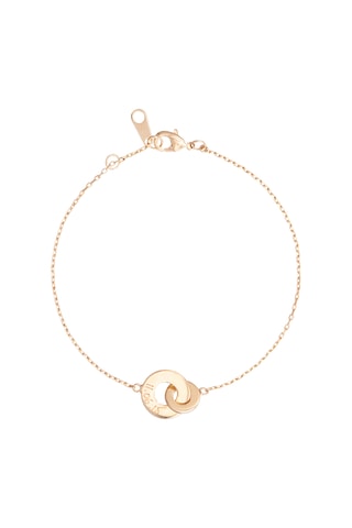 Bracelet personnalisable Mini Anneaux Entrelacés - Argent ou plaqué or jaune