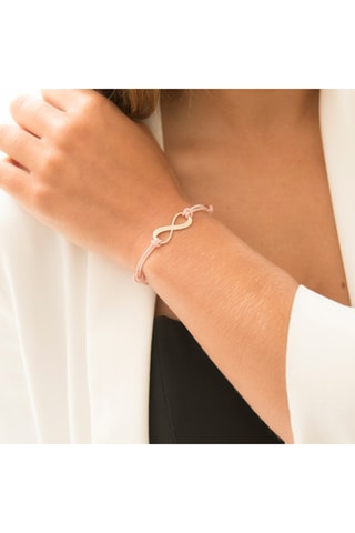 Bracelet personnalisable Infinity - Argent ou plaqué or jaune ou plaqué or rose