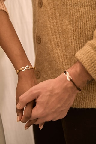 Bracelet personnalisable Infinity - Argent ou plaqué or jaune ou plaqué or rose