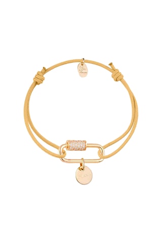 Bracelet personnalisable à breloque Prénom - Argent doré à l'or