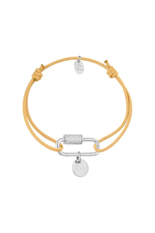 Bracelet personnalisable à breloque Prénom - Argent doré à l'or