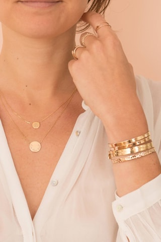 Jonc ouvert personnalisable - Plaqué or jaune ou plaqué or rose