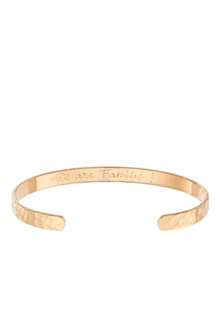 Jonc ouvert personnalisable Martelé - Plaqué or jaune ou plaqué or rose