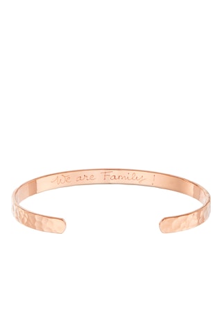 Jonc ouvert personnalisable Martelé - Plaqué or jaune ou plaqué or rose