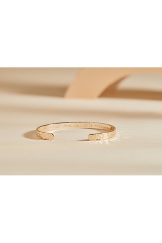 Jonc ouvert personnalisable Martelé - Plaqué or jaune ou plaqué or rose