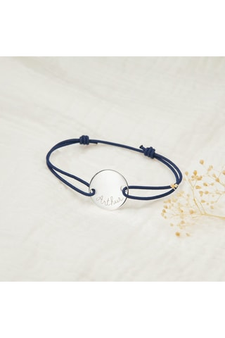 Bracelet personnalisable Grande Pastille - Argent