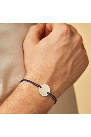 Bracelet personnalisable Grande Pastille - Argent