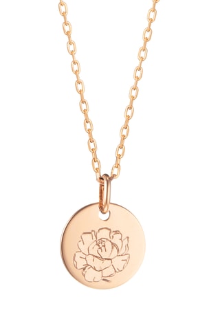 Collier personnalisable Prénom Fleur de naissance Mai - Argent ou plaqué or jaune ou plaqué or rose