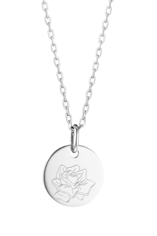 Collier personnalisable Prénom Fleur de naissance Juin - Argent ou plaqué or jaune ou plaqué or rose