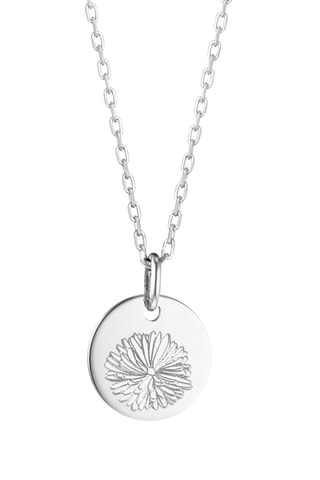 Collier personnalisable Prénom Fleur de naissance Septembre - Argent ou plaqué or jaune ou plaqué or rose