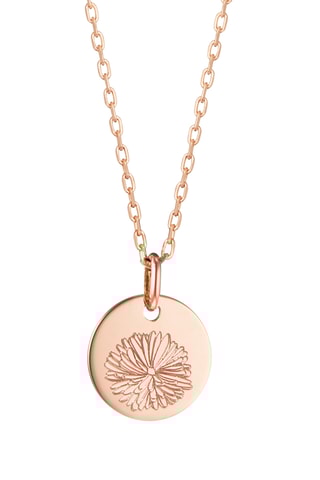 Collier personnalisable Prénom Fleur de naissance Septembre - Argent ou plaqué or jaune ou plaqué or rose
