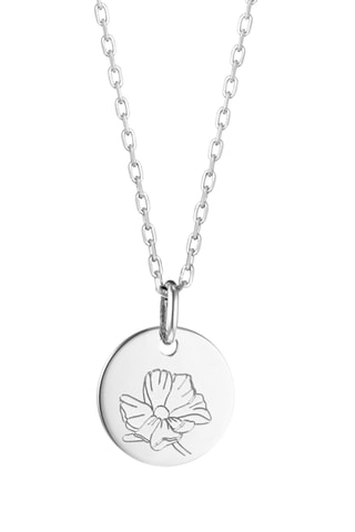 Collier personnalisable Prénom Fleur de naissance Octobre - Argent ou plaqué or jaune ou plaqué or rose