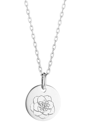 Collier personnalisable Prénom Fleur de naissance Novembre - Argent ou plaqué or jaune ou plaqué or rose
