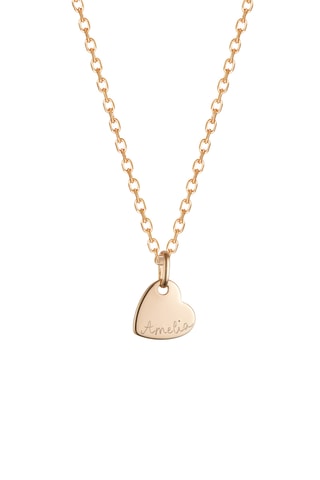 Collier personnalisable Prénom Coeur - Argent ou doré à l'or ou doré à l'or rose