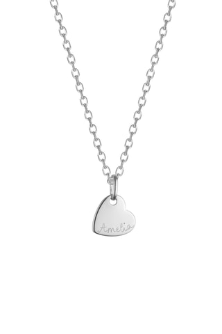 Collier personnalisable Prénom Coeur - Argent ou doré à l'or ou doré à l'or rose