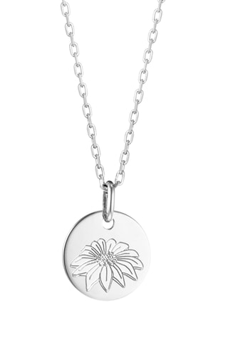 Collier personnalisable Prénom Fleur de naissance Décembre - Argent ou plaqué or jaune ou plaqué or rose