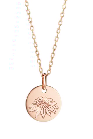 Collier personnalisable Prénom Fleur de naissance Décembre - Argent ou plaqué or jaune ou plaqué or rose