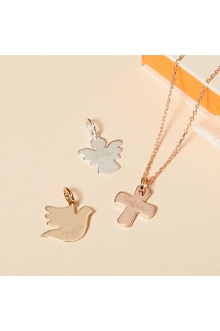 Collier personnalisable Ange - Argent ou plaqué or jaune ou plaqué or rose