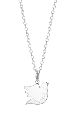 Collier personnalisable Colombe - Argent ou plaqué or jaune ou plaqué or rose