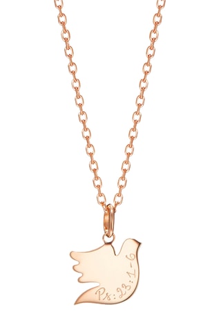 Collier personnalisable Colombe - Argent ou plaqué or jaune ou plaqué or rose