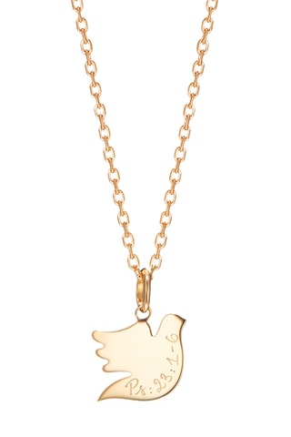 Collier personnalisable Colombe - Argent ou plaqué or jaune ou plaqué or rose