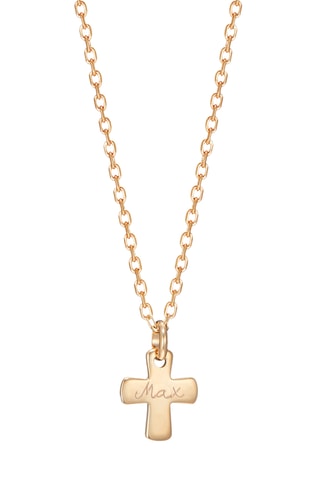 Collier personnalisable Croix - Argent ou plaqué or jaune ou plaqué or rose