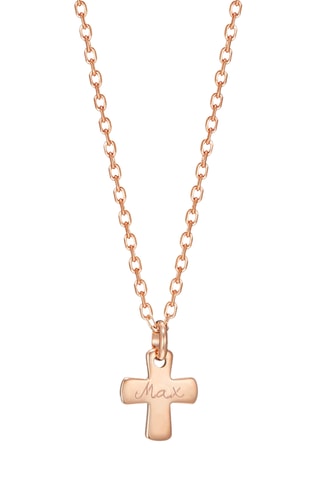 Collier personnalisable Croix - Argent ou plaqué or jaune ou plaqué or rose