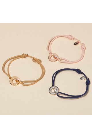 Bracelet personnalisable Mini Anneaux Entrelacées - Argent ou doré à l'or ou doré à l'or rose