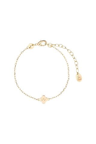 Bracelet personnalisable Initiale Croix Romane - Doré à l'or fin