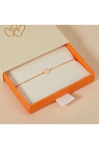 Bracelet personnalisable Initiale Croix Romane - Doré à l'or fin