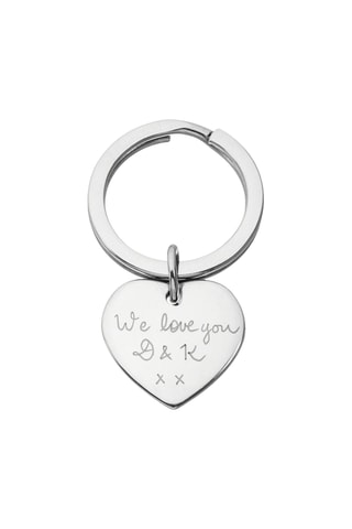 Porte-clés personnalisable Coeur - Acier inoxydable