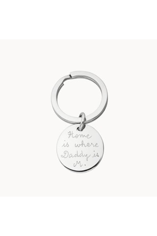 Porte-clés personnalisable Disque - Acier inoxydable